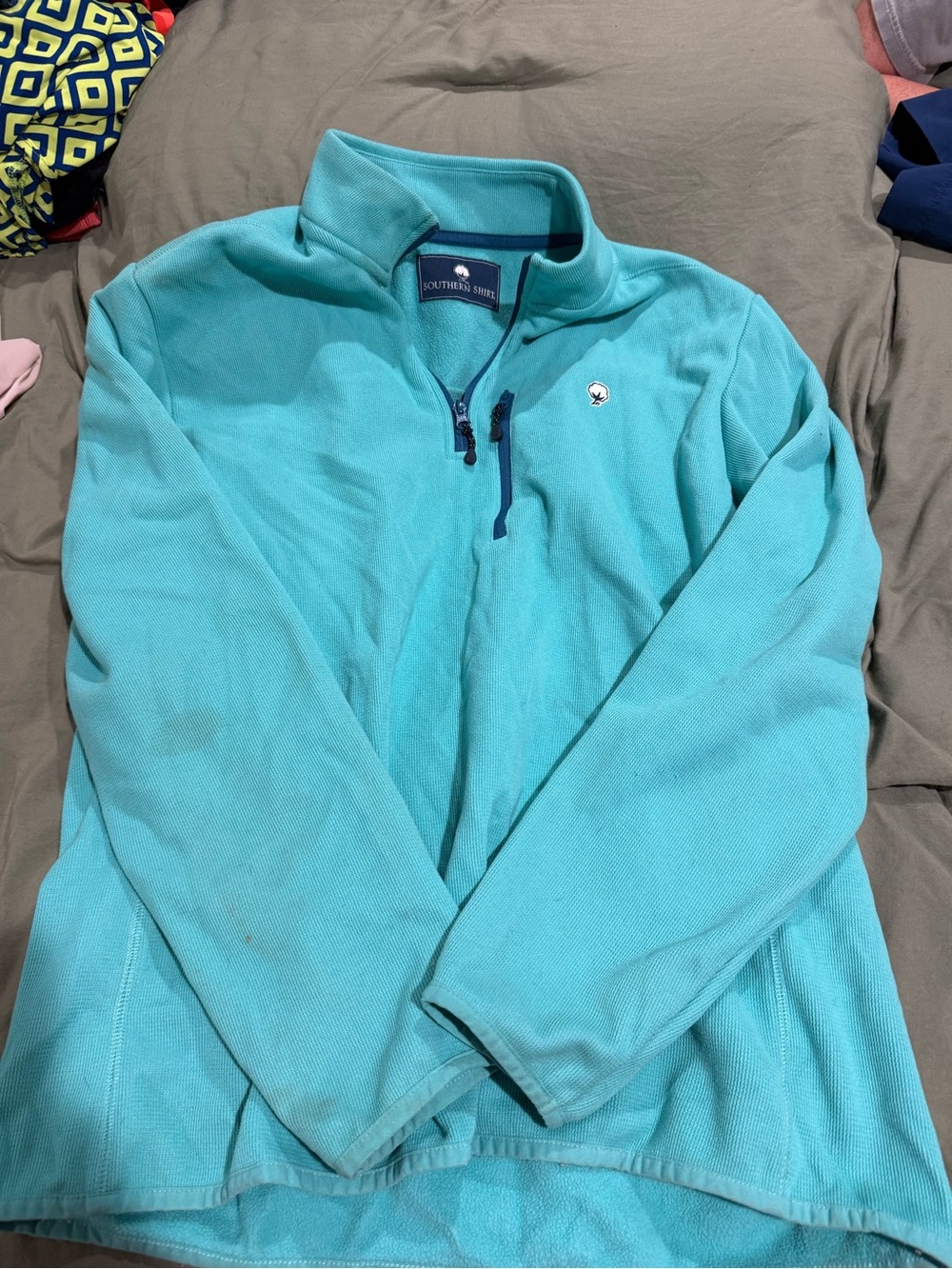 The Southern Shirt Company Women's Teal Quarter-Zip Lightweight Pullover
